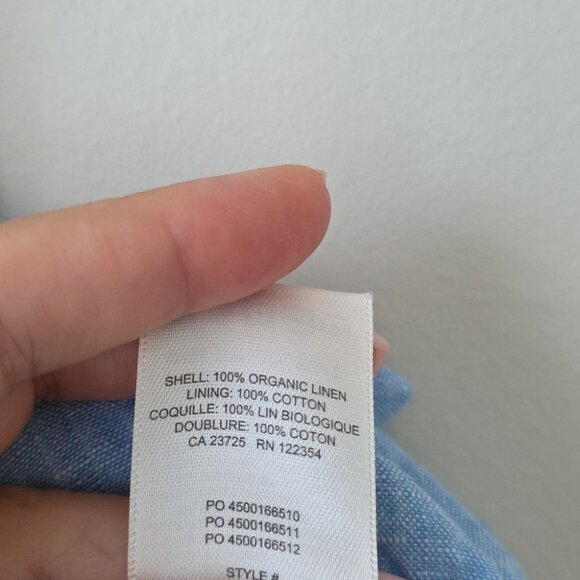 ARITZIA | Wilfred Parthenon Wrap Skirt Linen Blue Sz 6 - Picture 8 of 8